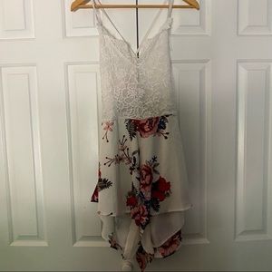 Lace and Floral Romper